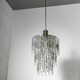 image 2 of CGC LIZA Large Chandelier Crystal & Chrome Ceiling Light Shade Chrome