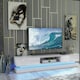 image 6 of TV Unit 180cm White Gloss Fronts White Matt Body with LED Base | White | One Size | 1