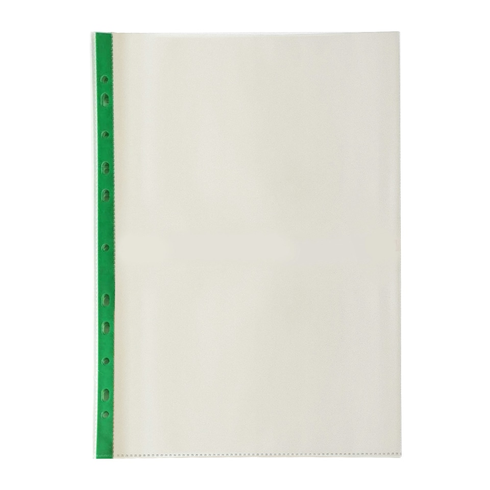 image 1 of Pack of 500 A4 Premium Glass Clear Punched Pockets (90 Micron)