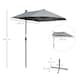 image 7 of Outsunny 2m Half Garden Parasol Market Umbrella w/ Crank Handle, Base Dark Grey