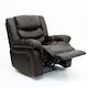 image 2 of Seattle Manual Recliner Armchair Home Lounge Bonded Leather Chair (Brown)
