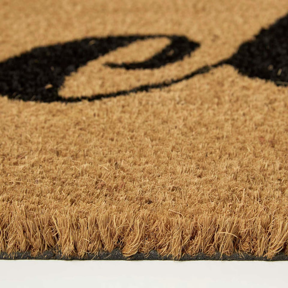 image 1 of Homescapes Hello Coir Doormat - 60 x 40 cm