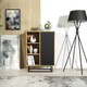 image 5 of Sideboard 70cm Oak Matt and Black Matt with Metal Legs | Multi | Oak