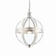 image 2 of Vienna 1 Light Spherical Pendant Bright Nickel Plated On Solid Brass, Glass, E27