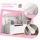 image 4 of AIYAPLAY 2 in 1 Toy Box for Kids with Safety Lid for Bedroom, Nursery, Grey 