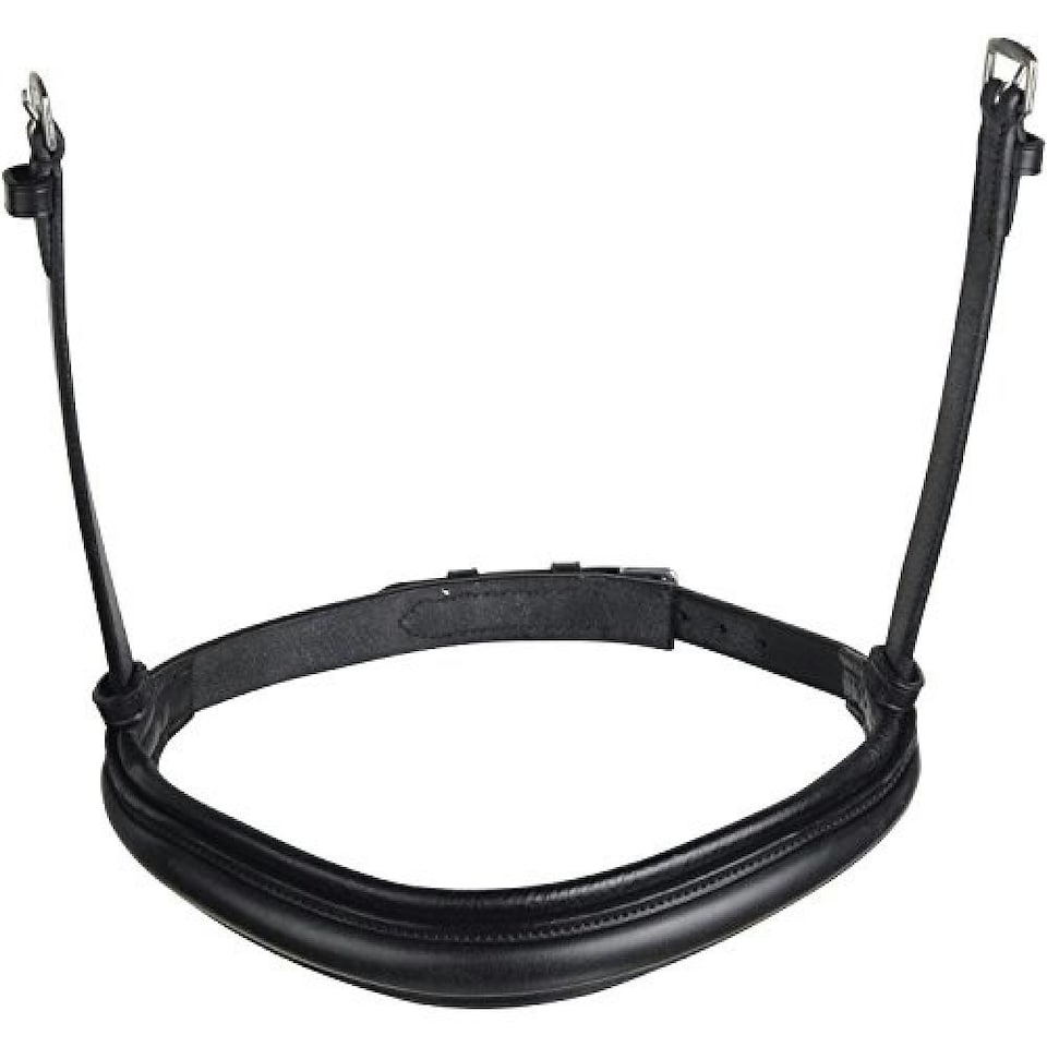 Collegiate Leather Mono Crown Cavesson Noseband - Black - Full