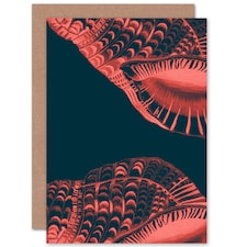 Pink Seashell Patterned Just To Say Blank Art Card