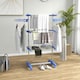 image 2 of HOMCOM 3-Tier Large Clothes Airer Stainless Steel Clothes Drying Rack Blue