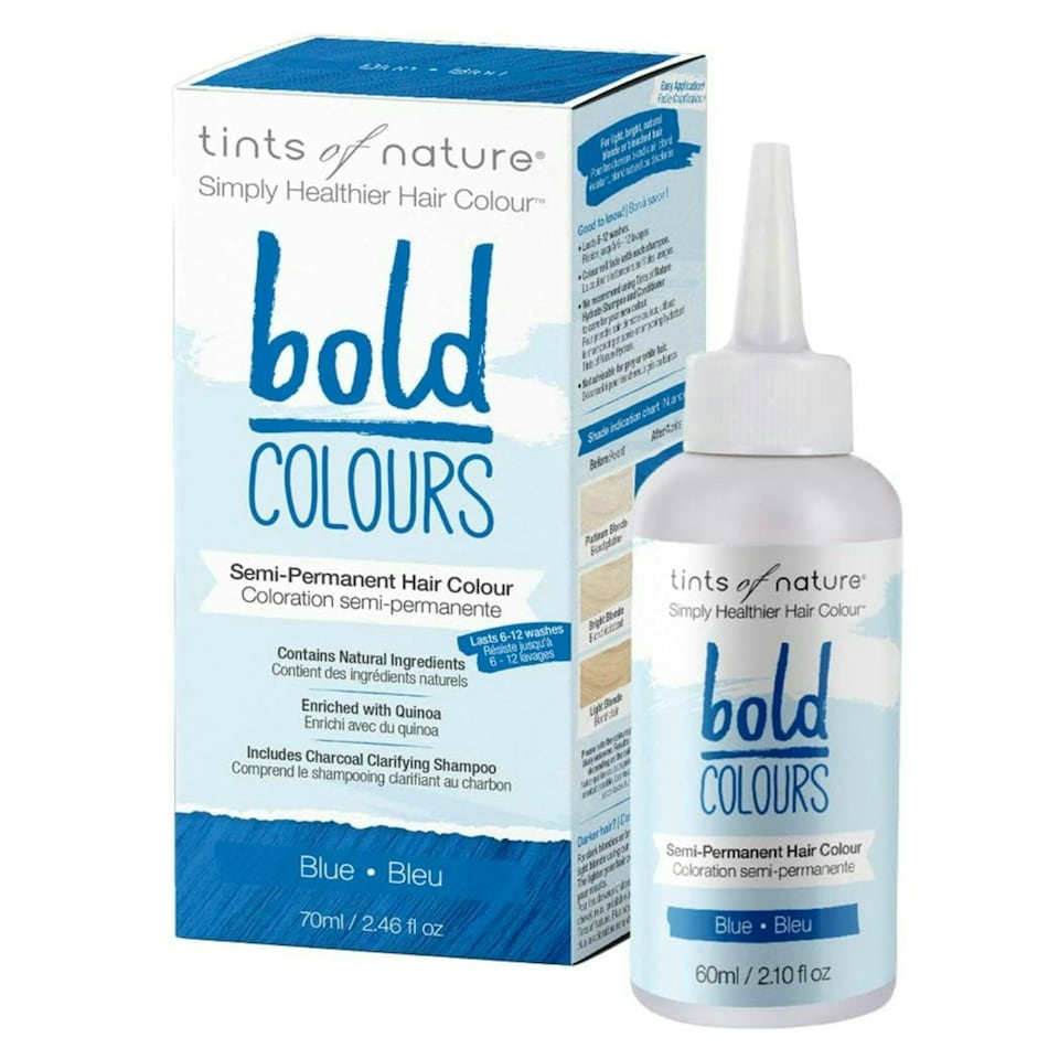image 1 of Tints of Nature Bold Colour Blue Semi-Permanent Hair Dye, Single