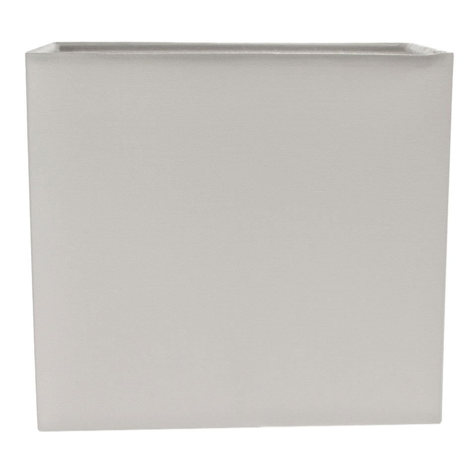 image 1 of Contemporary and Stylish Dove Grey Linen Fabric Rectangular Lamp Shade | Grey