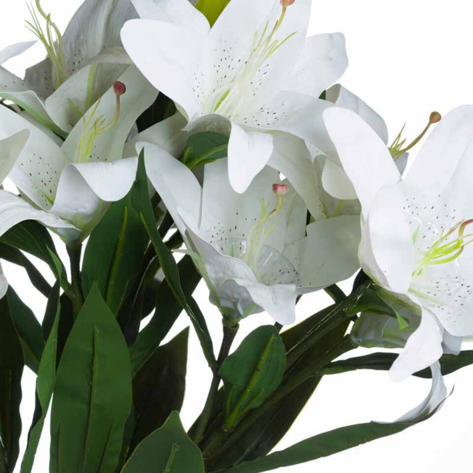 Lily Artificial Flower - Plastic - L28 x W28 x H87 cm - White