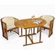 image 1 of Greenhurst Chiltern Compact 2-Seater Dining Set – Acacia Wood with Cushions