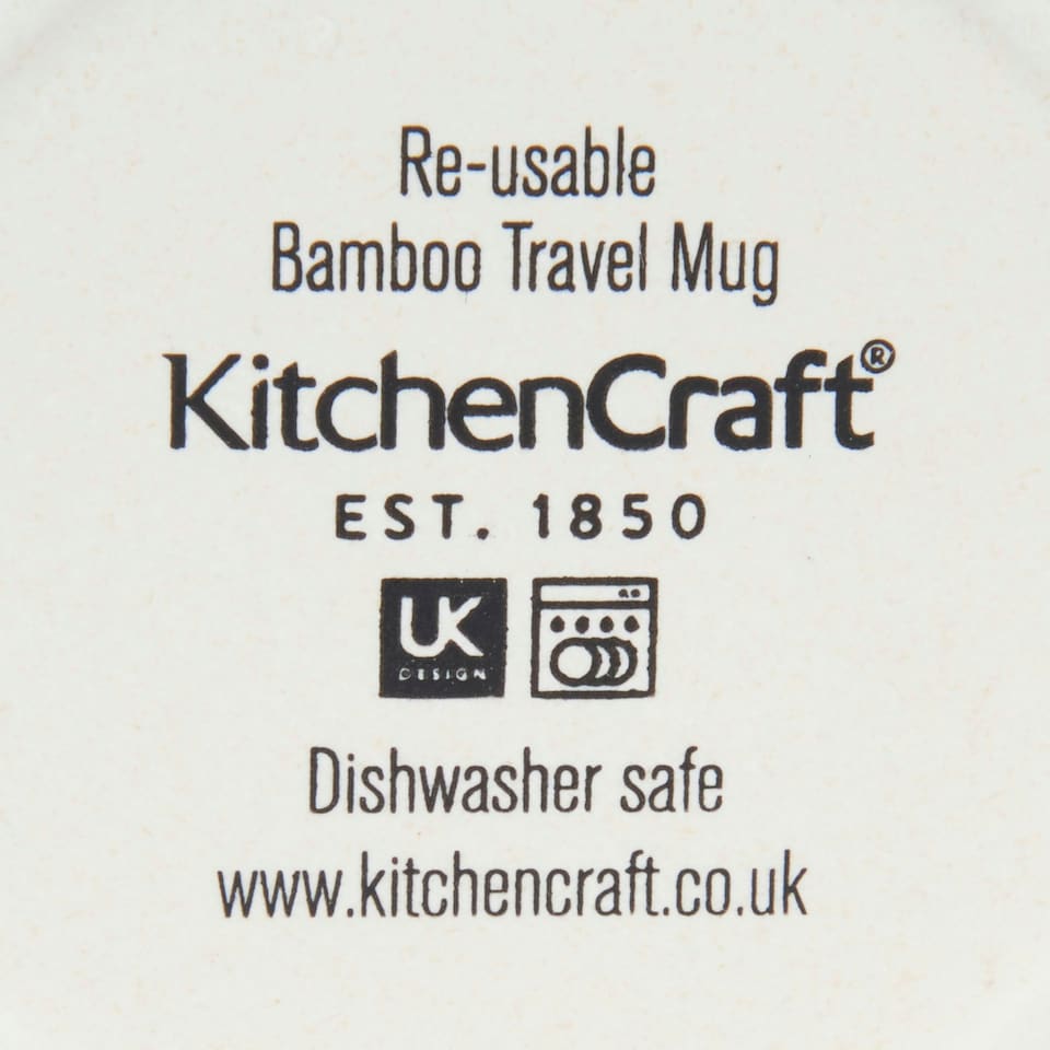 image 1 of KitchenCraft 410ml Bamboo A to Z Letter "X" Reuseable Mug Multi