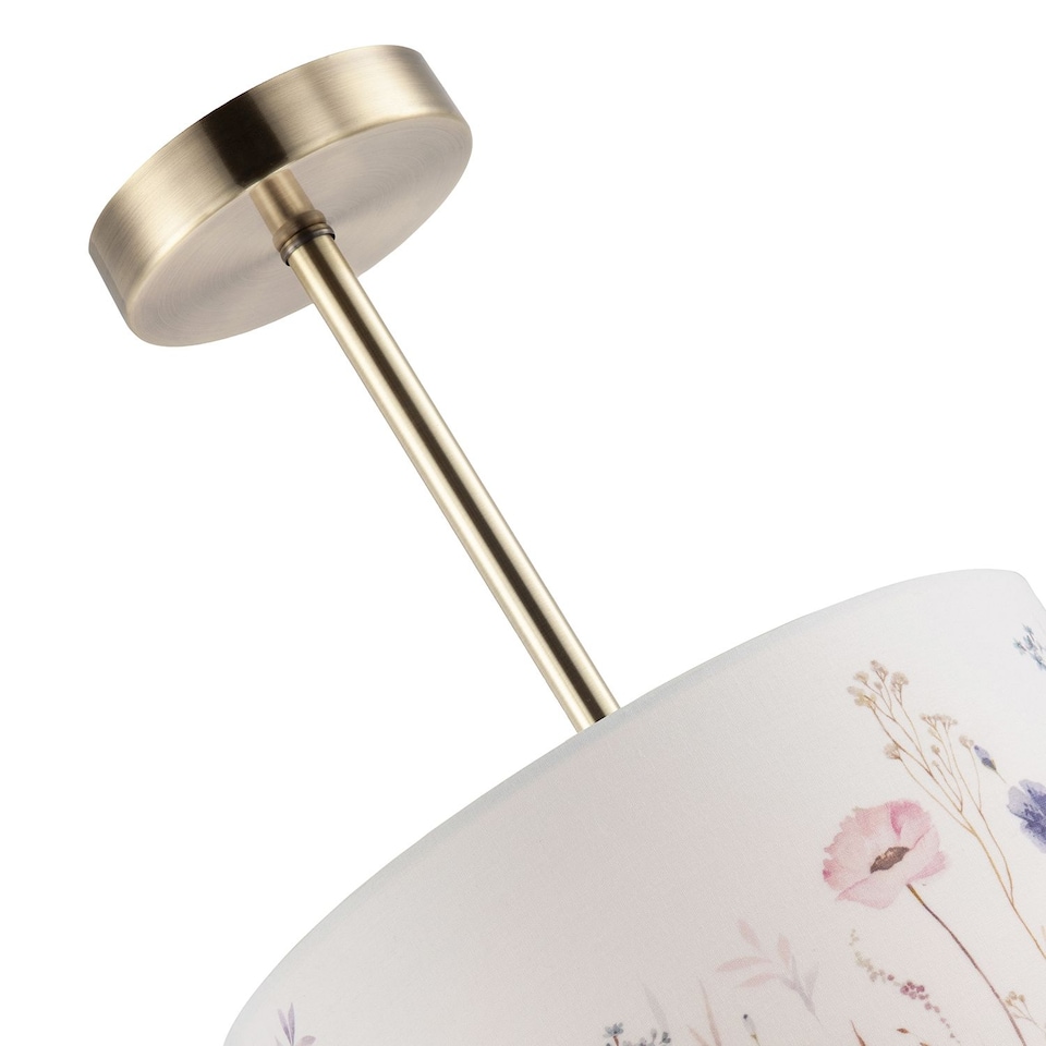 image 1 of Classic Antique Brass Ceiling Light Fixture to Showcase Lamp Shades