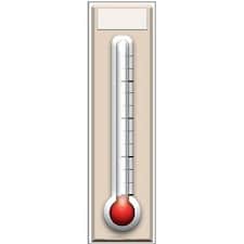Fundraising Thermometer Lifesize Cardboard Cutout 182cm