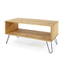Core Products Augusta Industrial Pine Open Coffee Table H46.6cm x W91.0cm x D45.0cm Brown