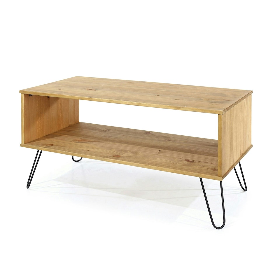 image 1 of Core Products Augusta Industrial Pine Open Coffee Table H46.6cm x W91.0cm x D45.0cm Brown