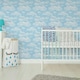 image 1 of Transform Peel & Stick Cloud Sky Blue & White Self-Adhesive Wallpaper Blue | White