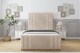 image 1 of Sloomy Kingsley Sand Naples Bed Frame With Mattress With 50" Upholstered Headboard 4'6 Double