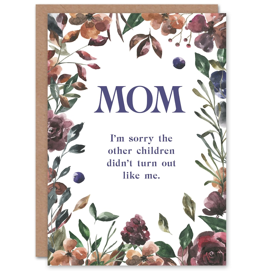 image 1 of Mom Sorry Siblings Are Not Like Me Funny Birthday Card