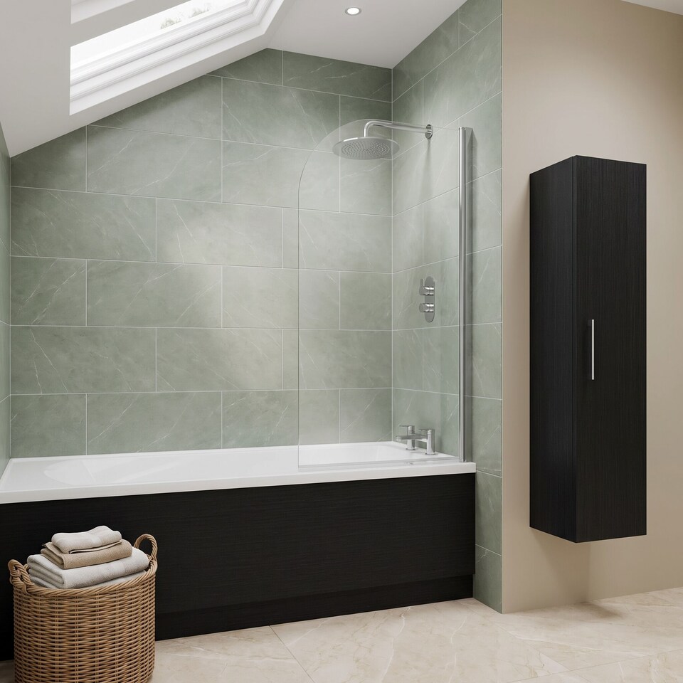 image 1 of Balterley Bath MFC Front Panel & Plinth | Black | Charcoal Black | 1