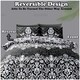 image 7 of VELVETIO Casablanca Damask Complete Duvet Cover Set with Fitted Sheet Soft Printed Bedding Bedset Black | Double
