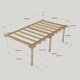 image 3 of Wall Mounted Double Premium Pergola 3 Posts - Wood - L300 x W600 x H270 cm - Light Green