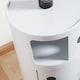 image 3 of Living and Home Cylindrical Multi-Tiered Plastic Storage Drawer Unit, White | White