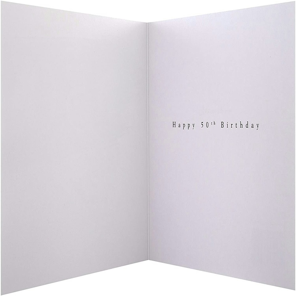 image 1 of Classic Text Based Design 50th Birthday Card