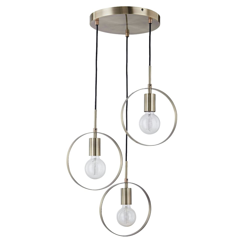 image 1 of First Choice Lighting Hailey Brushed Gold Cluster 3 Light Gold