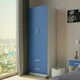 image 9 of White 2-Door 2-Drawer Wardrobe. White | Accent Colour: White