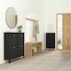 image 6 of Madrid Shoe Cabinet 4 Flip Down Doors in Matt Black