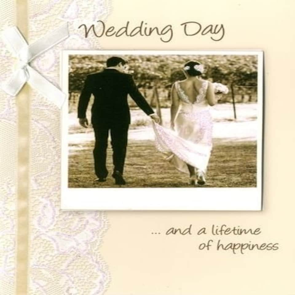image 1 of Photographic Bride & Groom Wedding Day Card