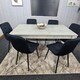 image 5 of Dining Table Set with 6 Chairs Dining Room and Kitchen table set of 6 Grey