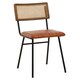 image 2 of Interiors by Premier Tan Leather Dining Chair, Sturdy Dining Room Chair, Leather Effect Accent Chair Brown