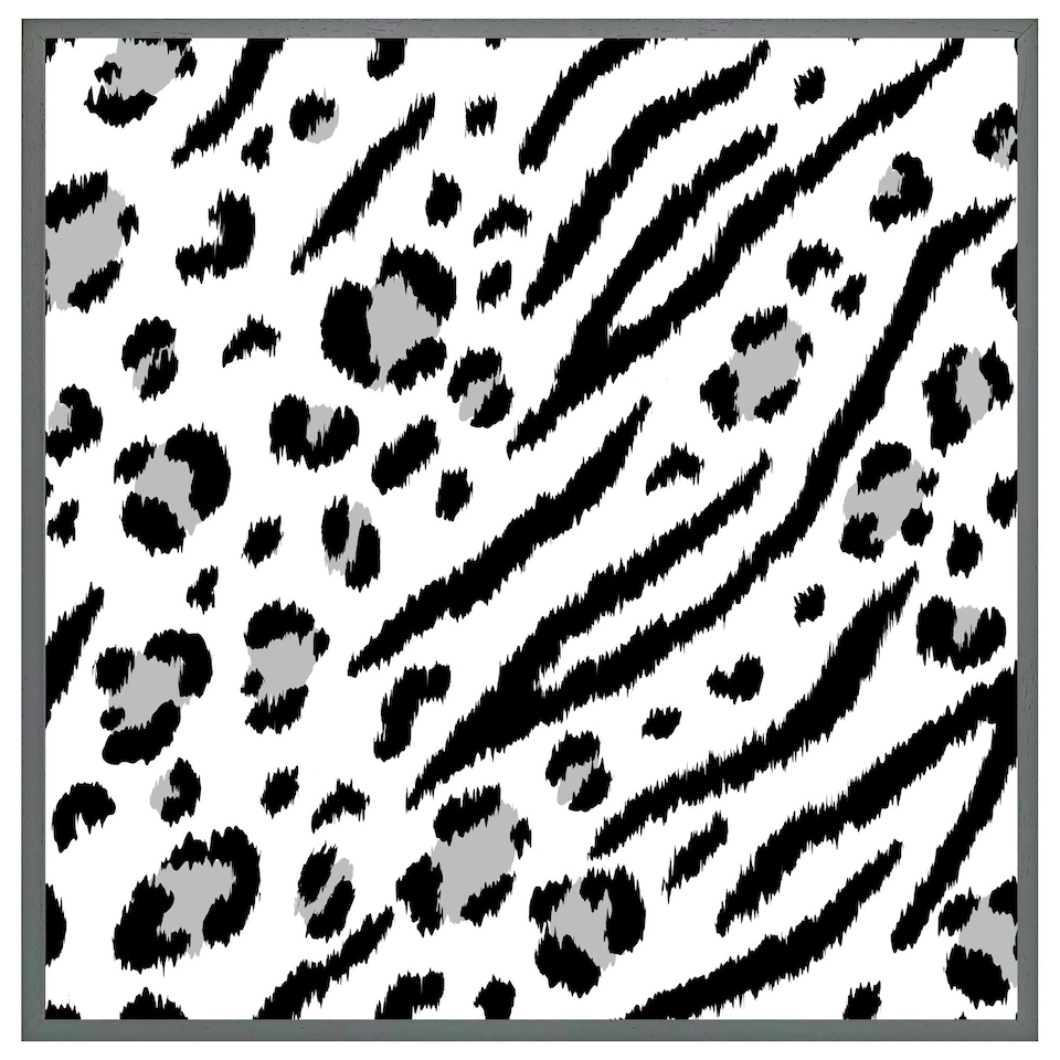 image 1 of Zebra & leopard print (Picture Frame) Brown | Oak | M