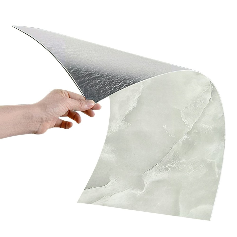 image 1 of Living and Home 10 Pcs Peel and Stick Marble Wall Tile | Multi