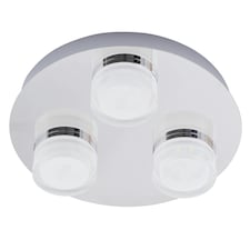 BHS Brooke LED Bathroom Ceiling Spotlight Plate | Silver | Chrome | 1