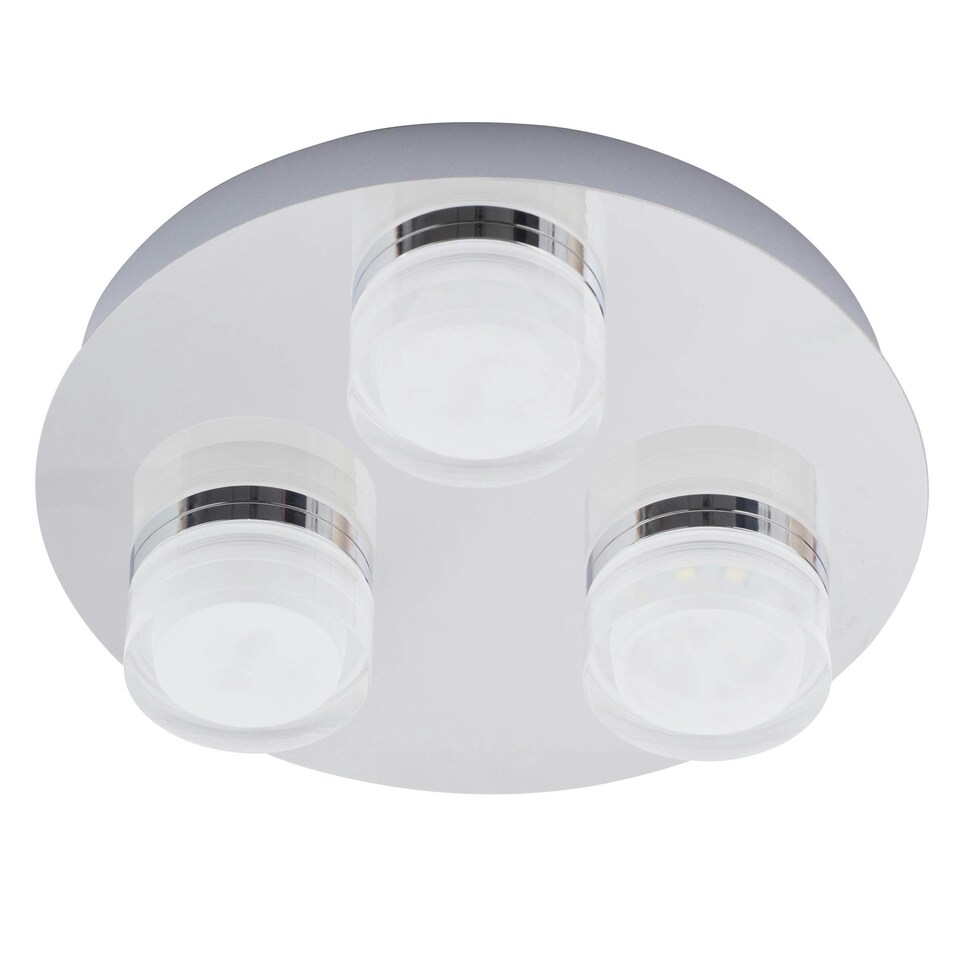 image 1 of BHS Brooke LED Bathroom Ceiling Spotlight Plate | Silver | Chrome | 1