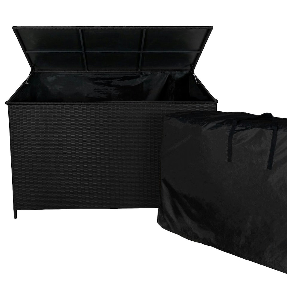 image 1 of Rattan Cushion Storage Box - Black
