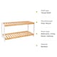 image 7 of 2 Tier Bamboo Shoe Rack Strong Design Shelf Organiser Holds up to 8 Pairs of Shoes Brown
