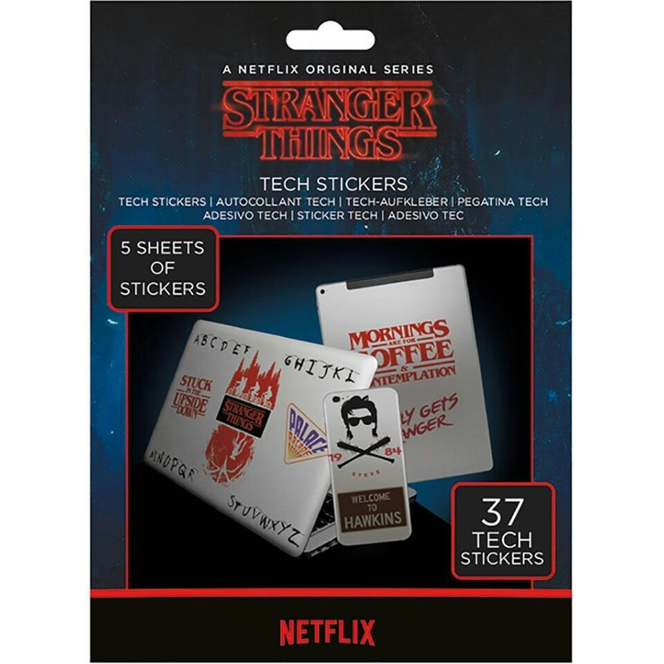 image 1 of Stranger Things Tech Stickers - Multicoloured - One Size