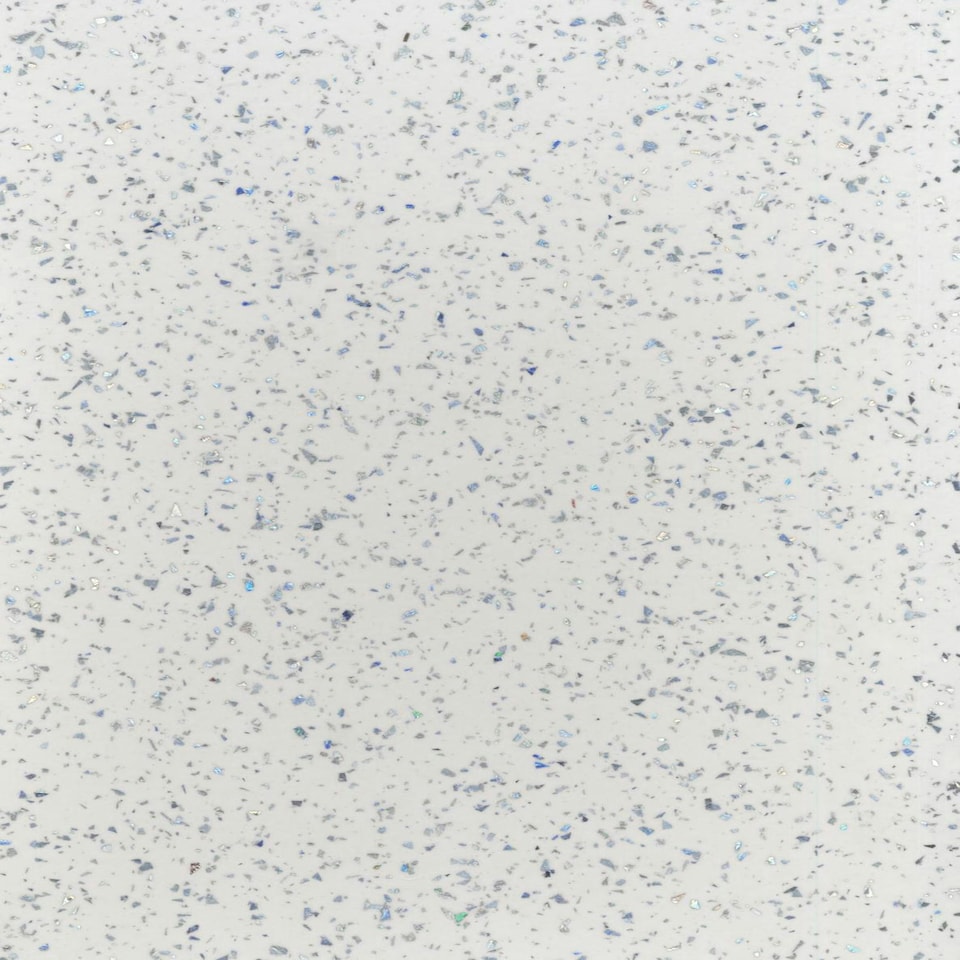 White Sparkle MFC Laminate Kitchen Worktop, W 2000mm x L 28mm x D 365mm, White White