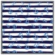image 4 of Blue anchors on navy striped background (Picture Frame) White | S