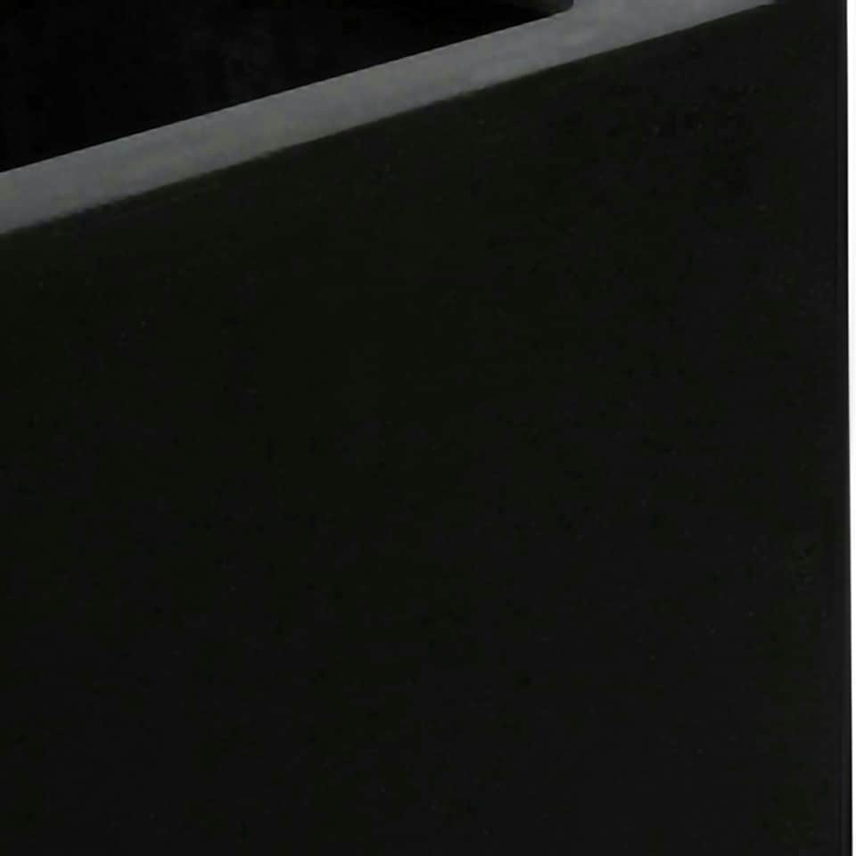 image 1 of Primrose Black Jumbo Polystone Cube Planter with Drainage Hole and Bung 63cm