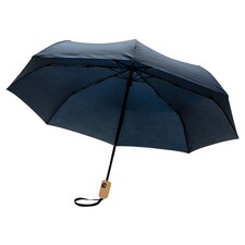 XD Collection Impact Aware RPET Automatic Folding Umbrella | Blue | Navy | One Size | 1