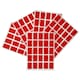 image 6 of Pack of 125 Red 12x18mm Rectangular Labels - Adhesive Stickers