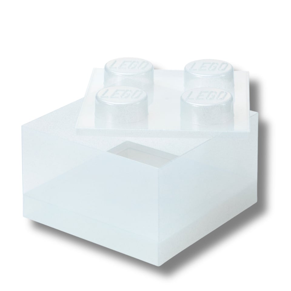 image 1 of LEGO Storage Brick 4 Stud Glitter Translucent