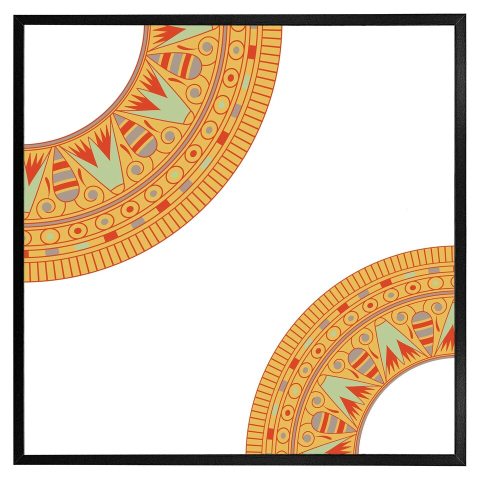 image 1 of Egyptian hieroglyphs (Picture Frame) White | L