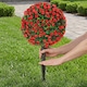 image 9 of HOMCOM Artificial Rose Topiary, UV Resistant, 2-Pack, 55 cm